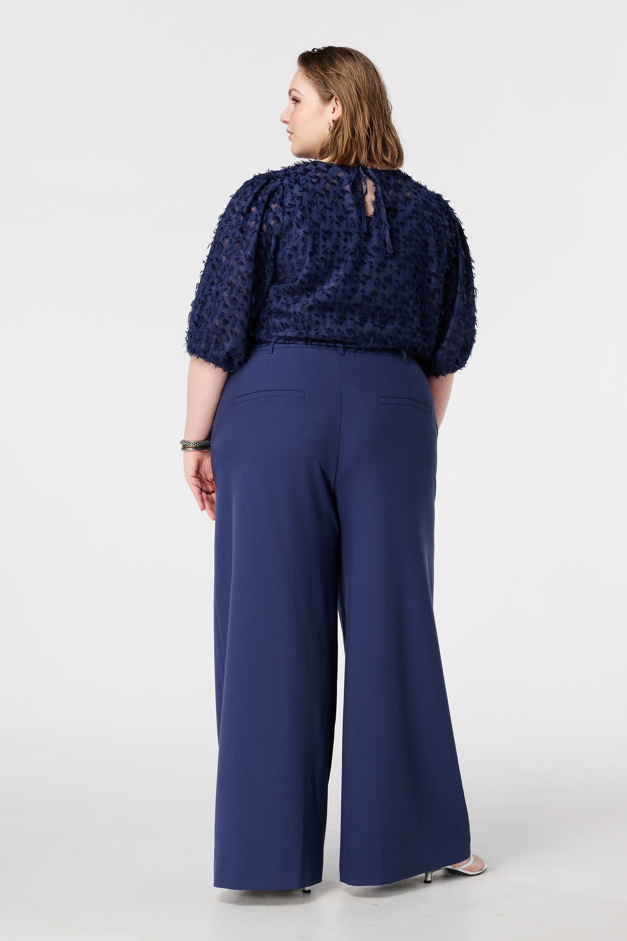 Wide leg broek met ceintuur image number 1