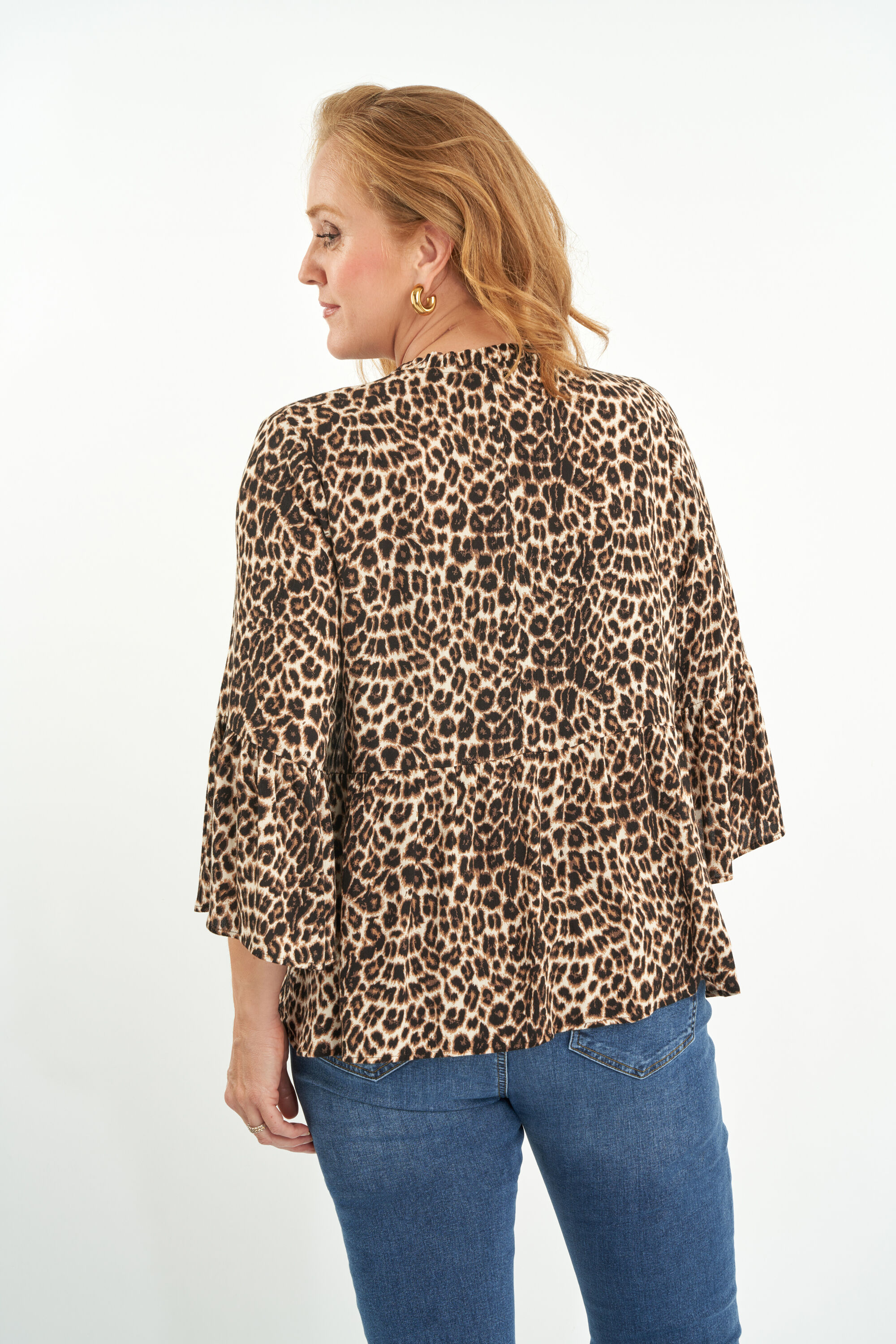 Blouse met trompetmouwen image number 3