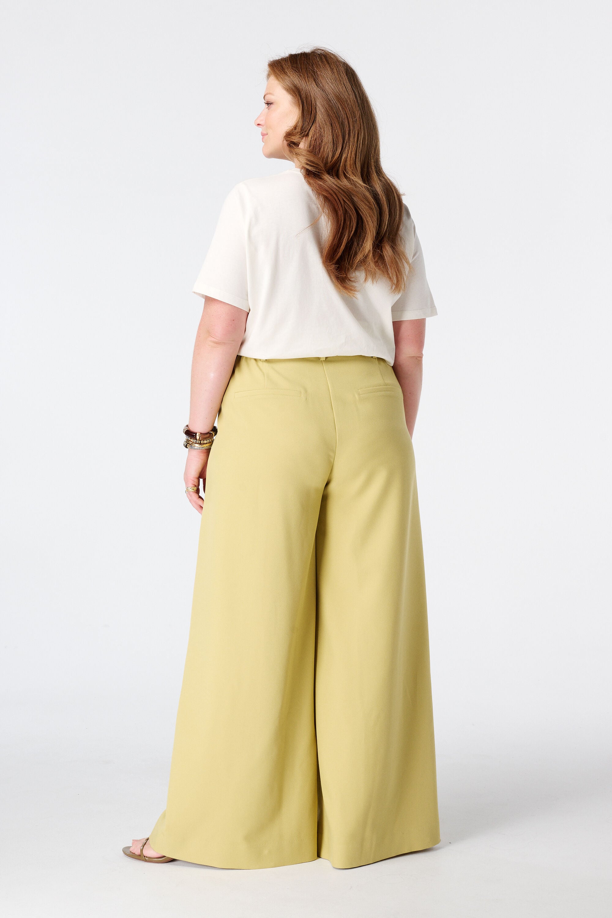 Wide leg broek met ceintuur image number 3
