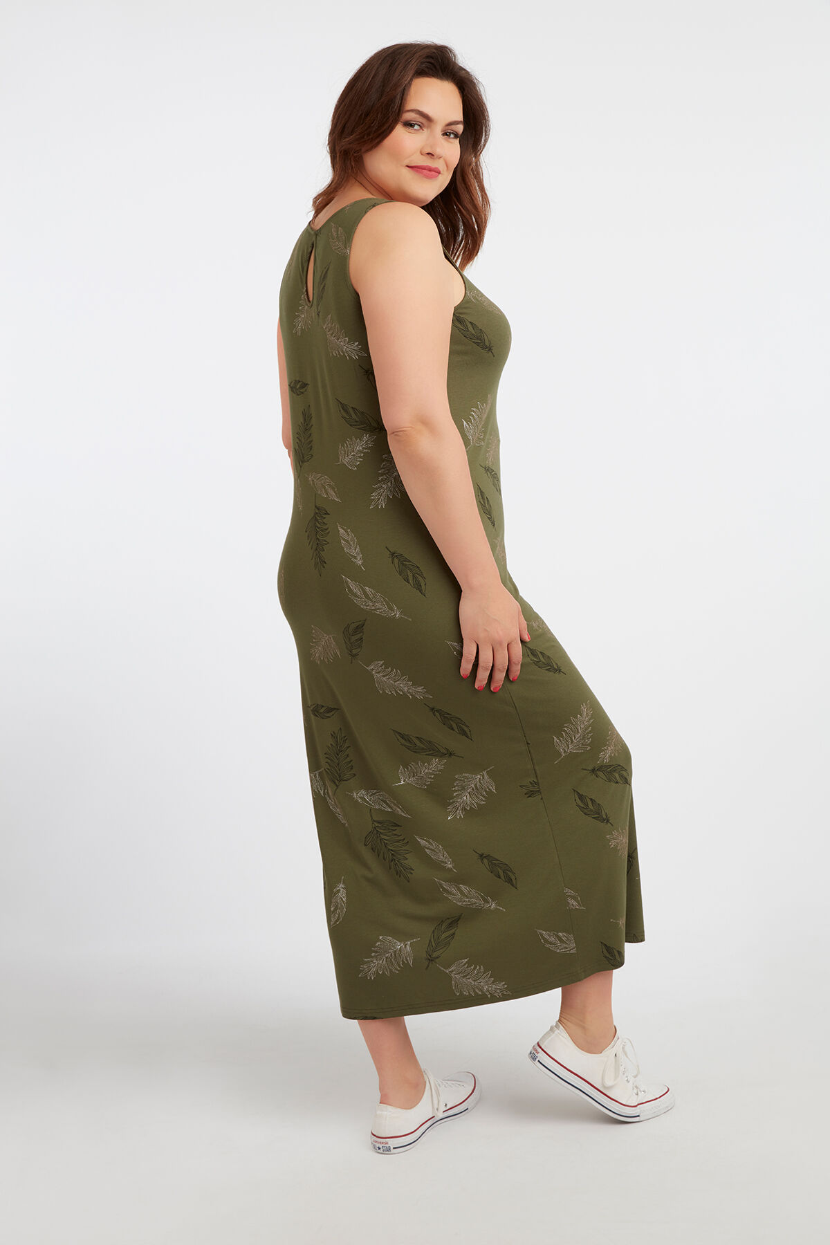 Lange mouwloze jurk image number 3