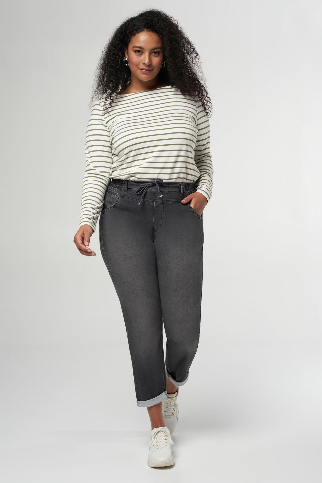 Jog denim broek image number 5