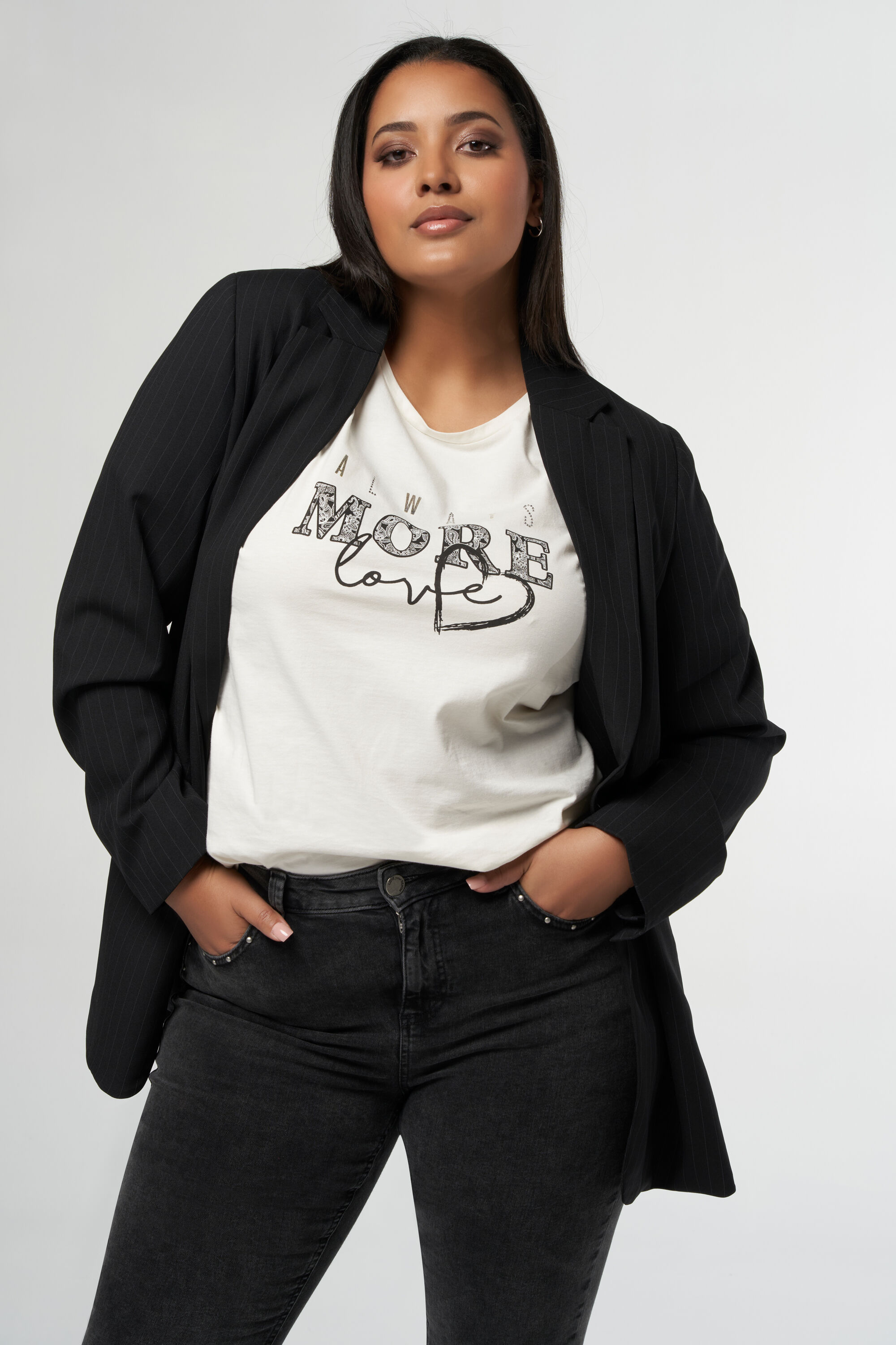 Blazer met krijtstrepen image number 7