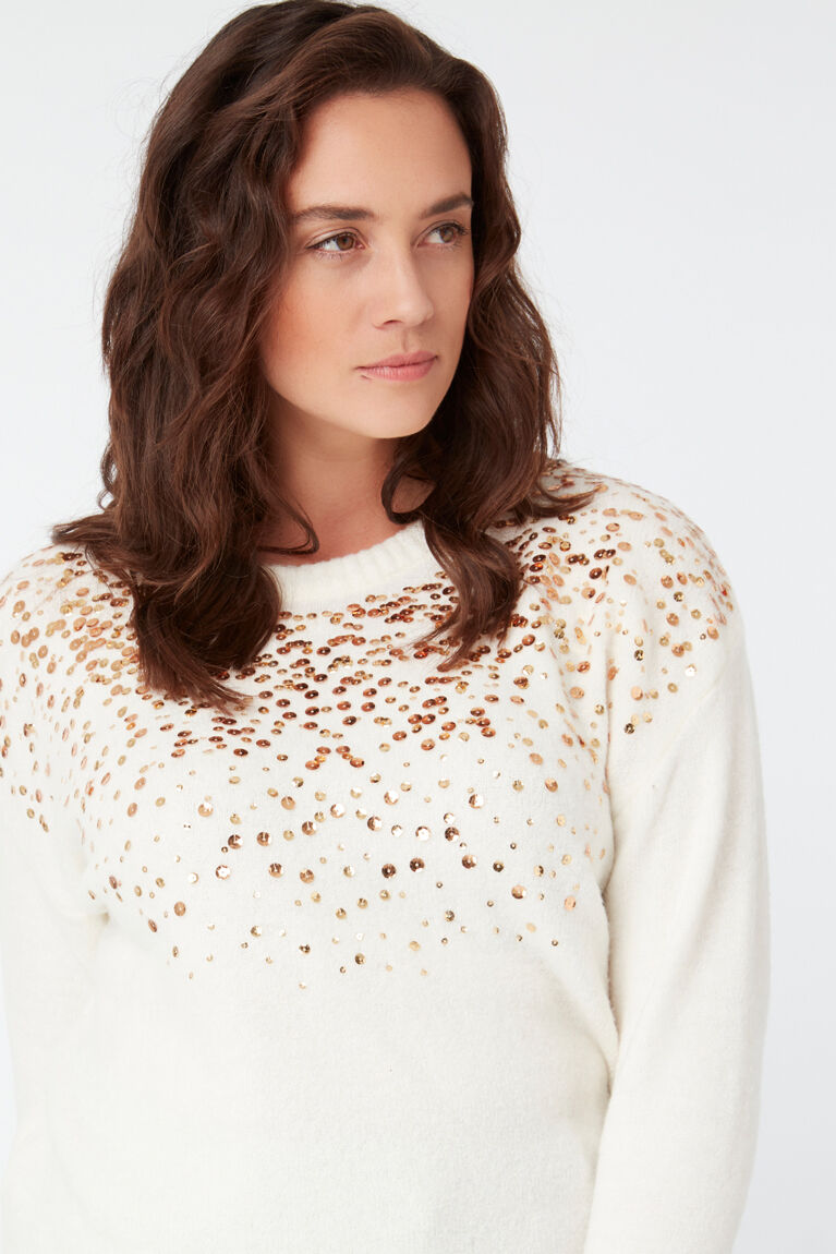 Dames Trui met pailletten MS Mode