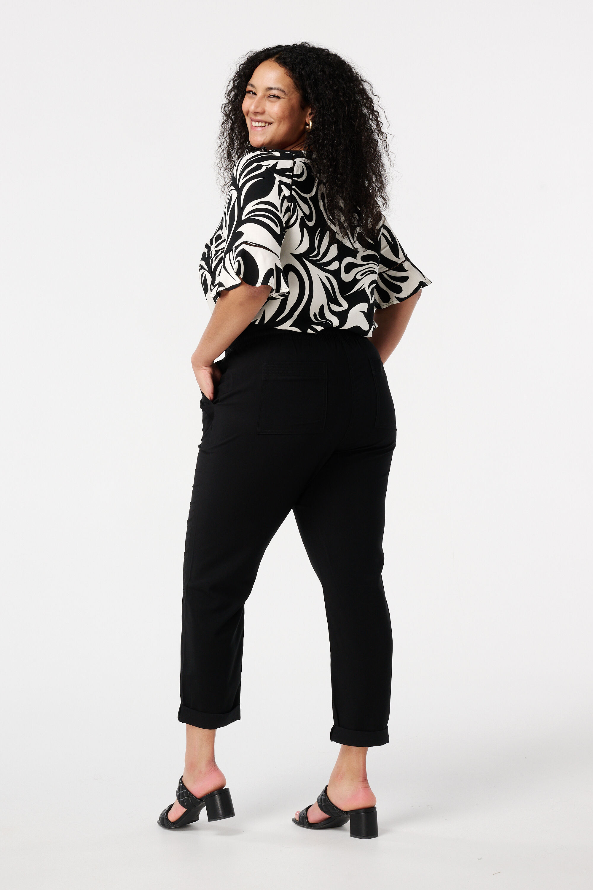 Broek met elastische taille image number 3