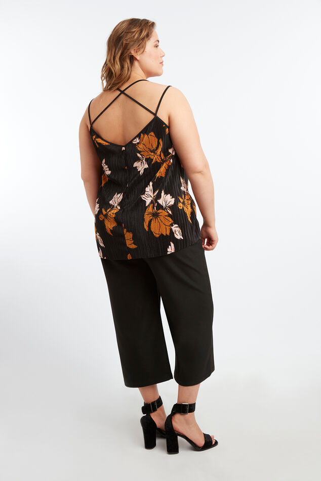 Plissé top met bloemenprint image number 6