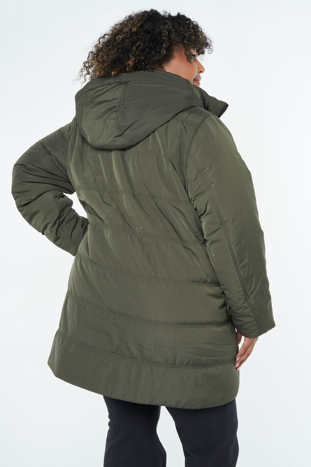 malito dames winterjas met bont | gevoerde korte jas | Jas met capuchon - Stepjas JF1841 (donkerolijf, S malito dames winterjas met bont | gevoerde korte jas | Jas met capuchon - Stepjas JF1841 (donkerolijf, S