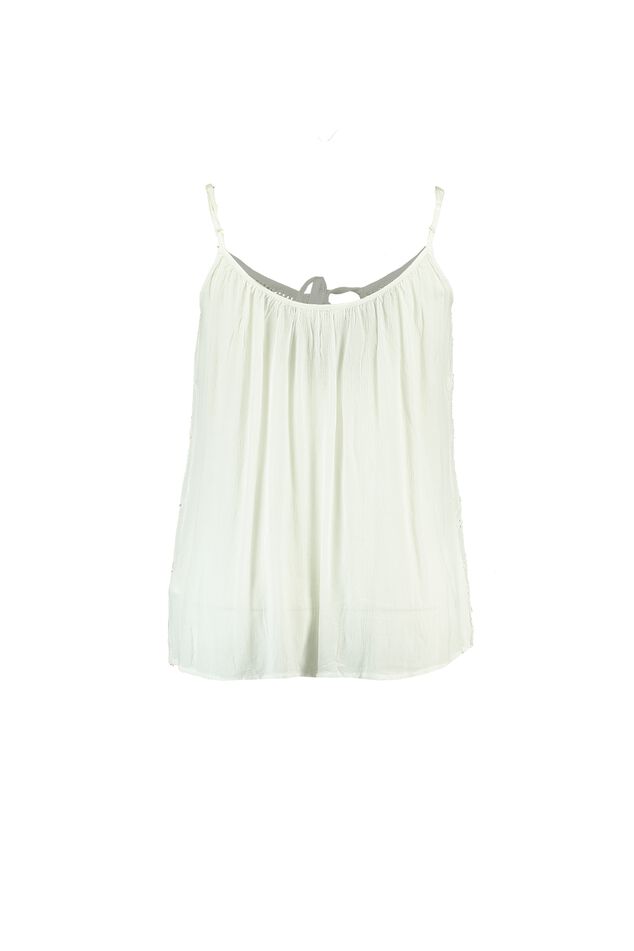 Mouwloze blouse met broderie anglaise image number 2