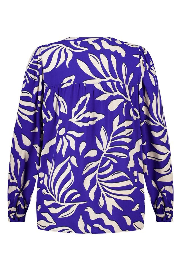 Blouse met print en klosjes image number 2