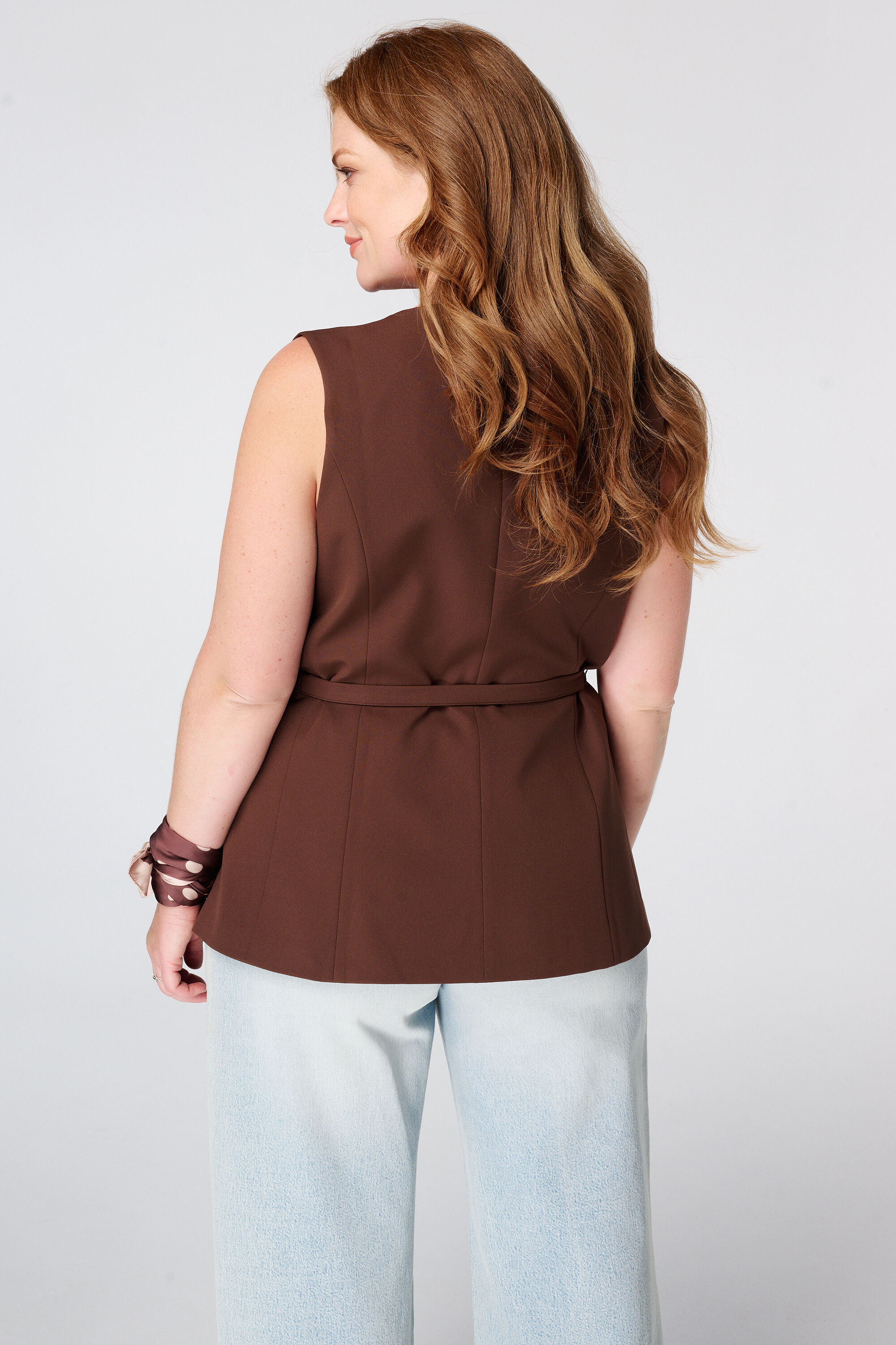 Peplum gilet met ceintuur image number 3