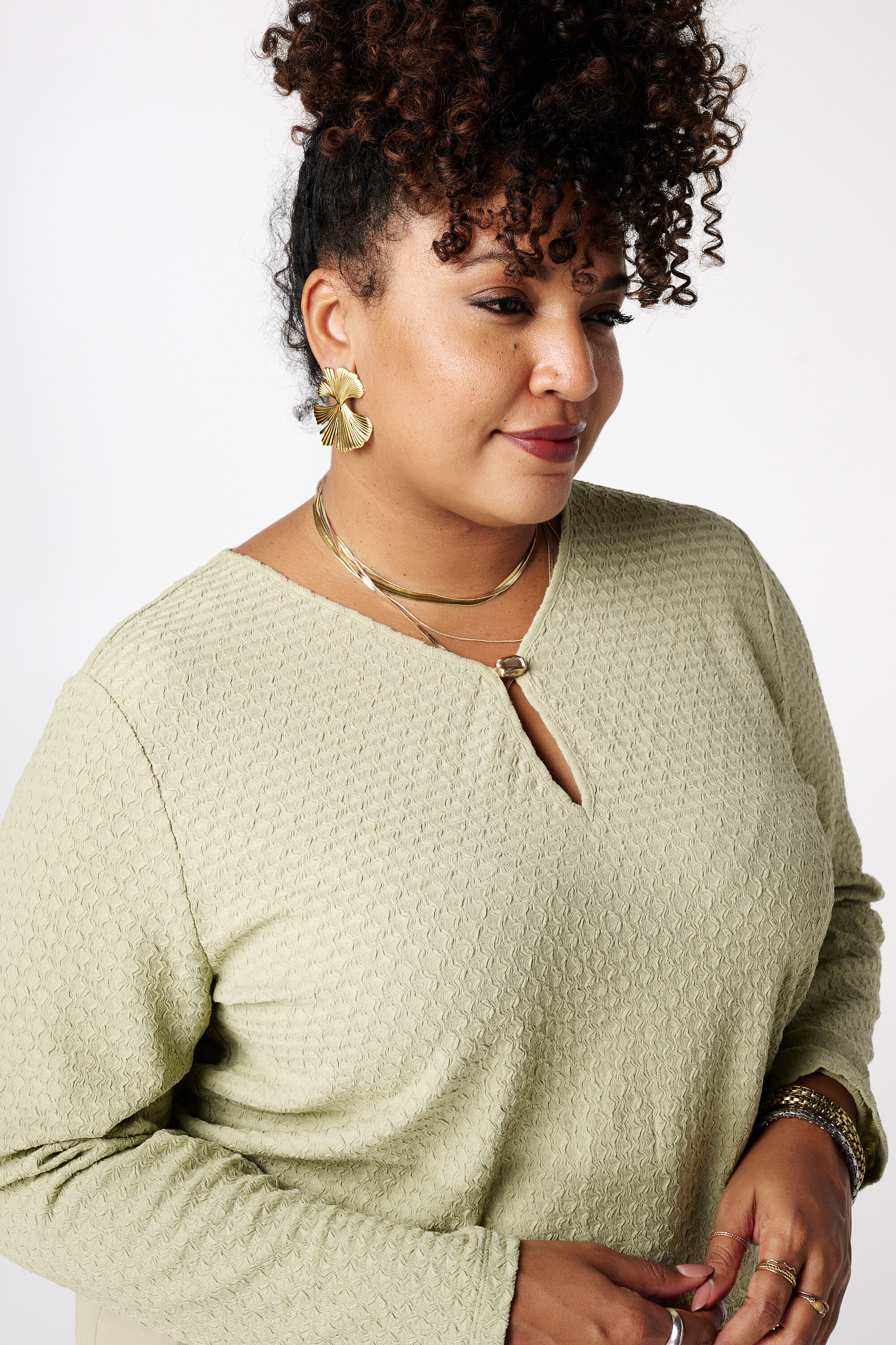 Top met opengewerkt detail image number 4