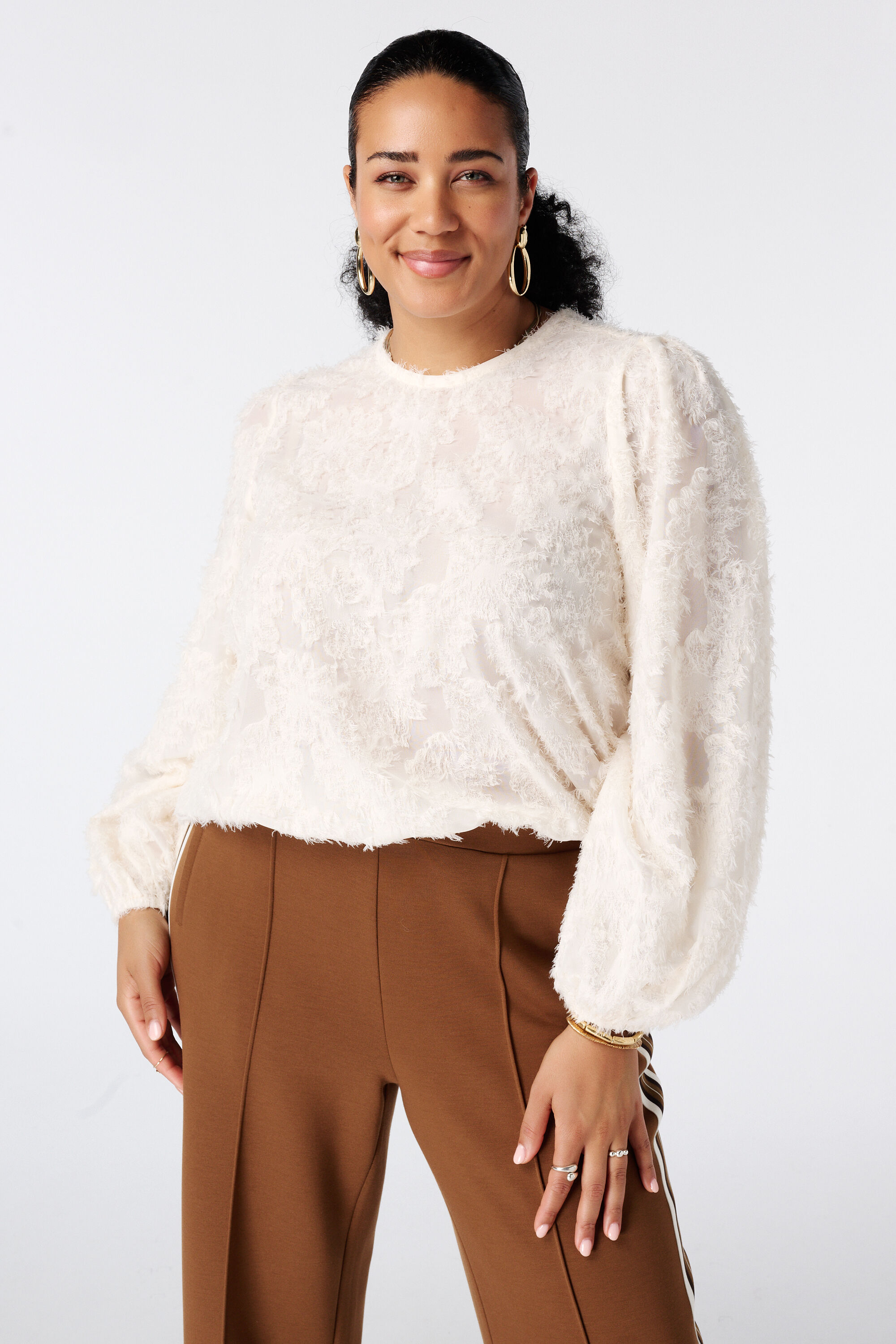 Blouse met ballonmouwen image number 0