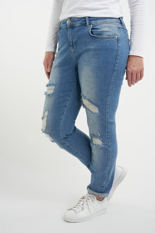 Jeans met destroyed detail image number 3