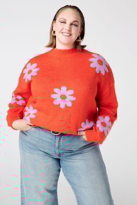 Trui met bloemen print Trui met bloemen print