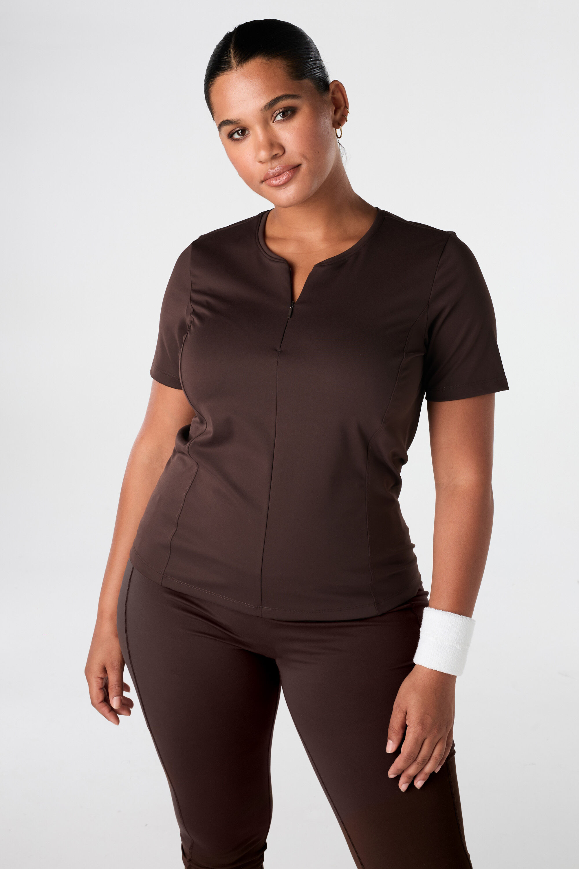 Sport top met rits image number 0