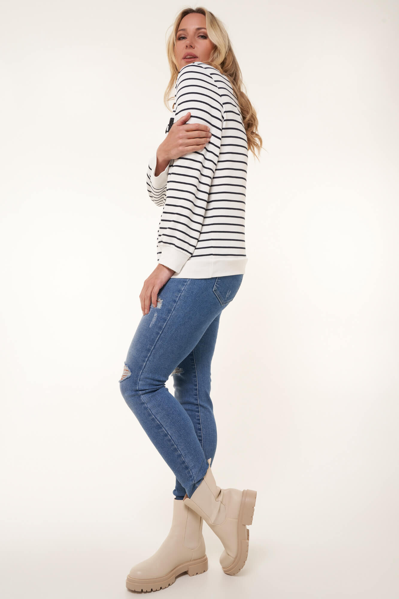 Gestreepte trui met artwork image number 7