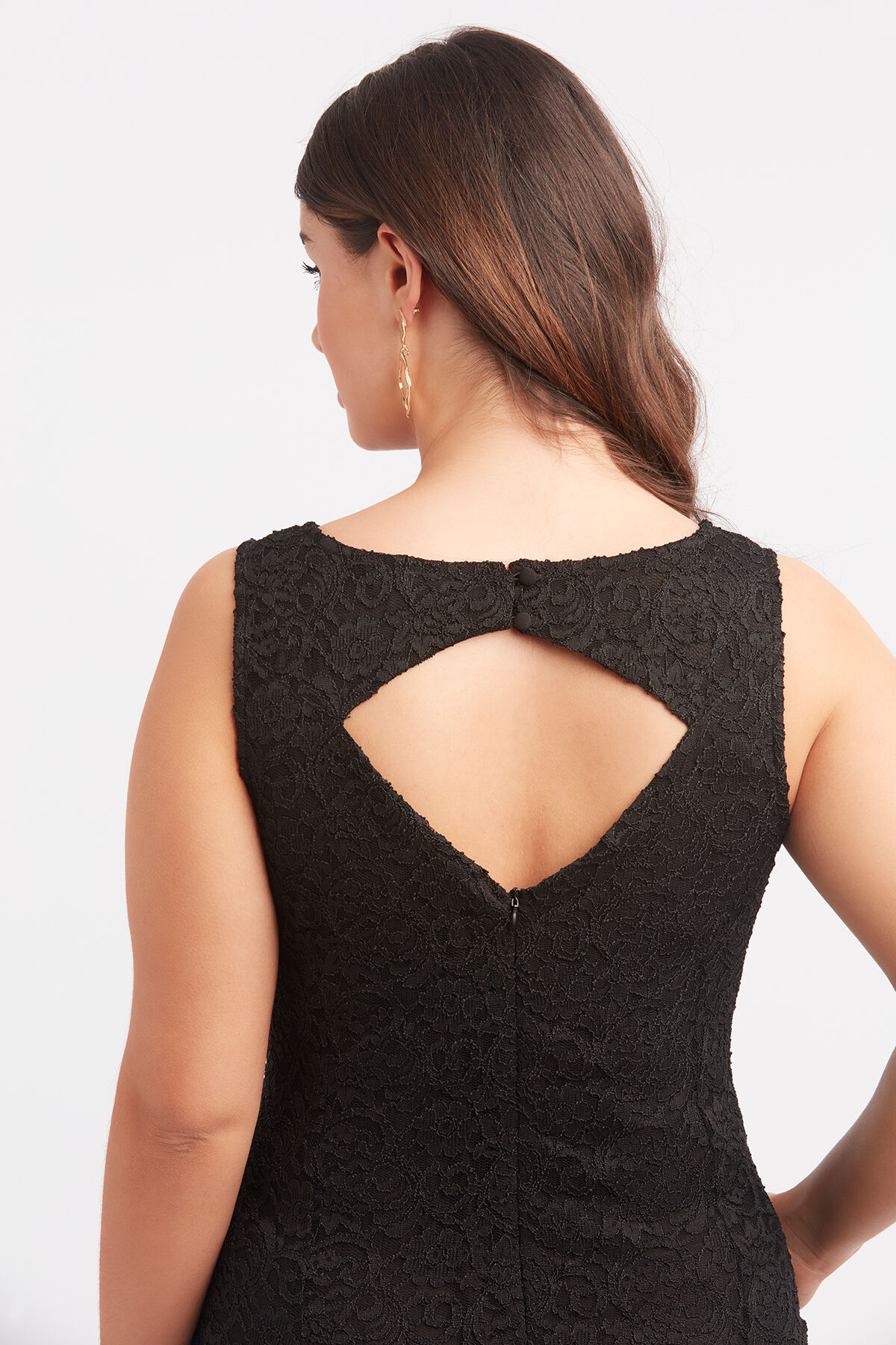 Mouwloze kanten jurk image number 3