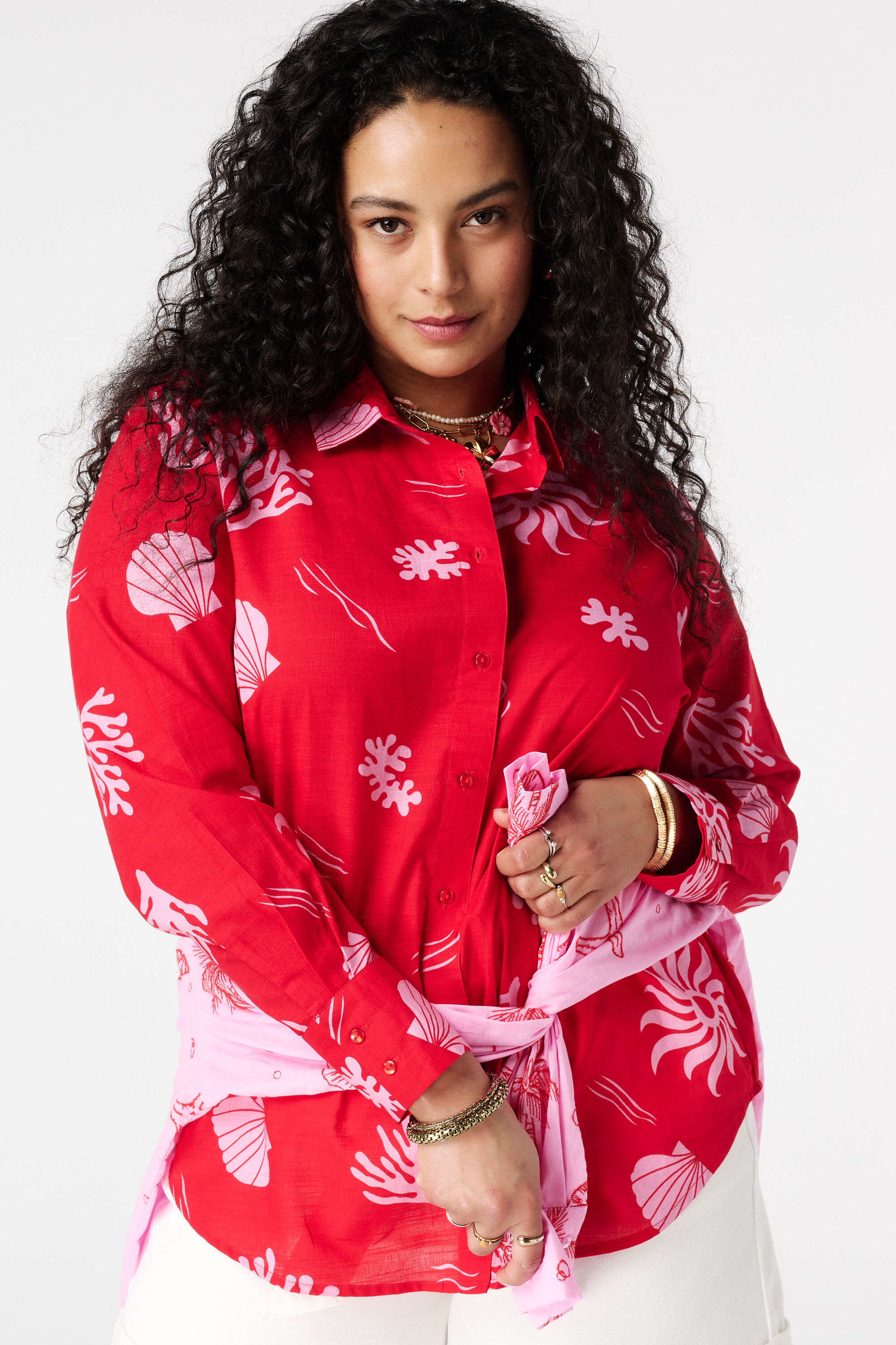 Blouse met tropische print image number 4