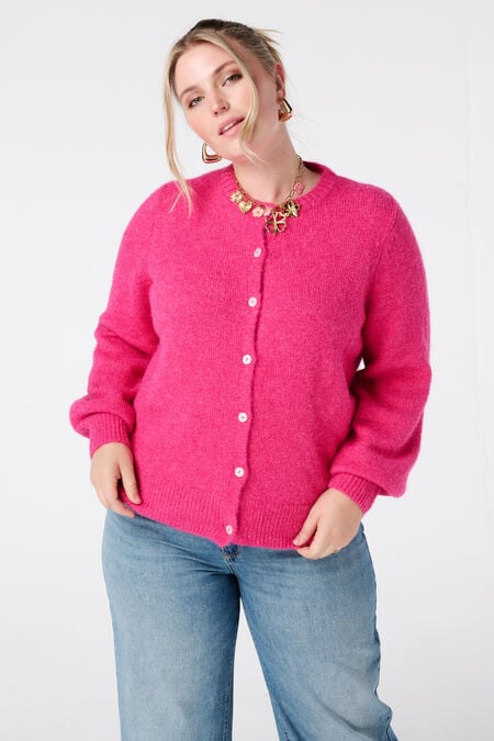 Fijn gebreid vest met knoopsluiting Fijn gebreid vest met knoopsluiting