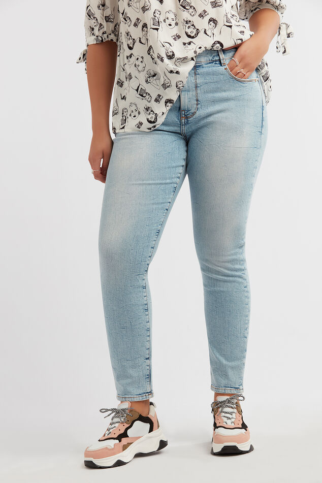 Slim leg jeans IRIS met splitjes  image number 3