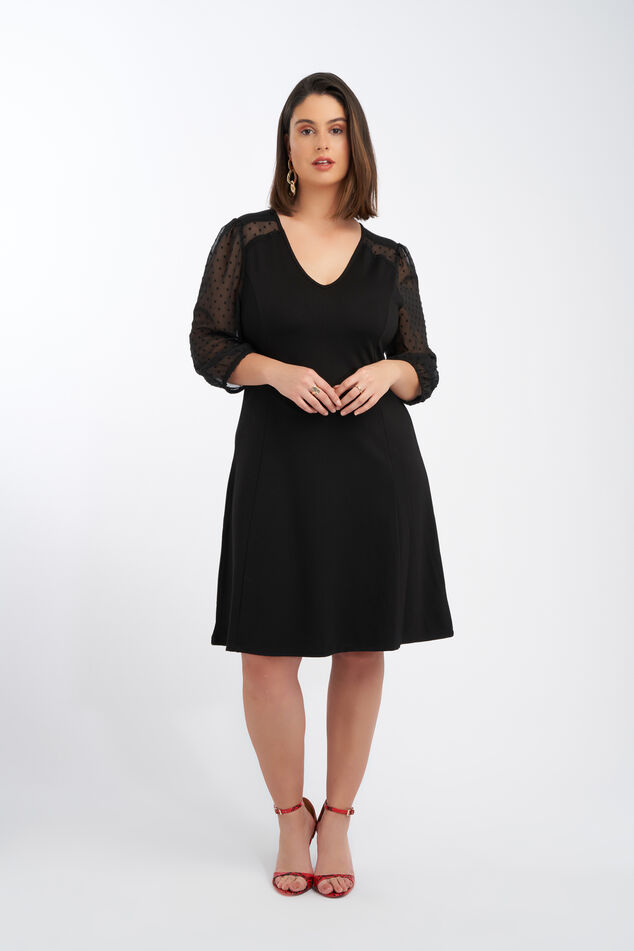 Jurk met transparante mouwen image number 0