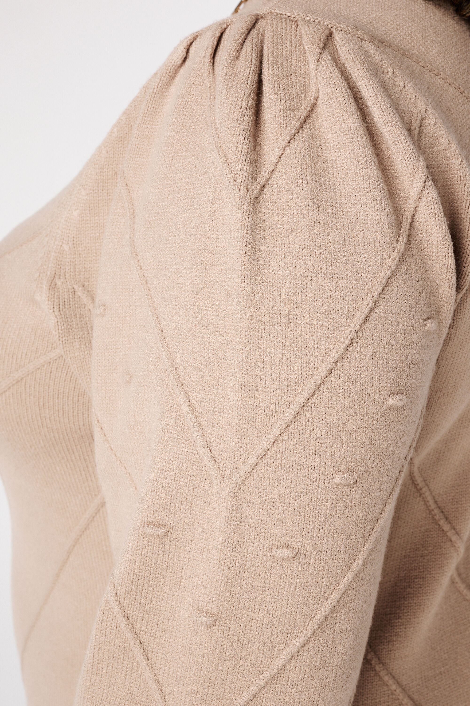 Gebreide jurk met ballonmouwen image number 6