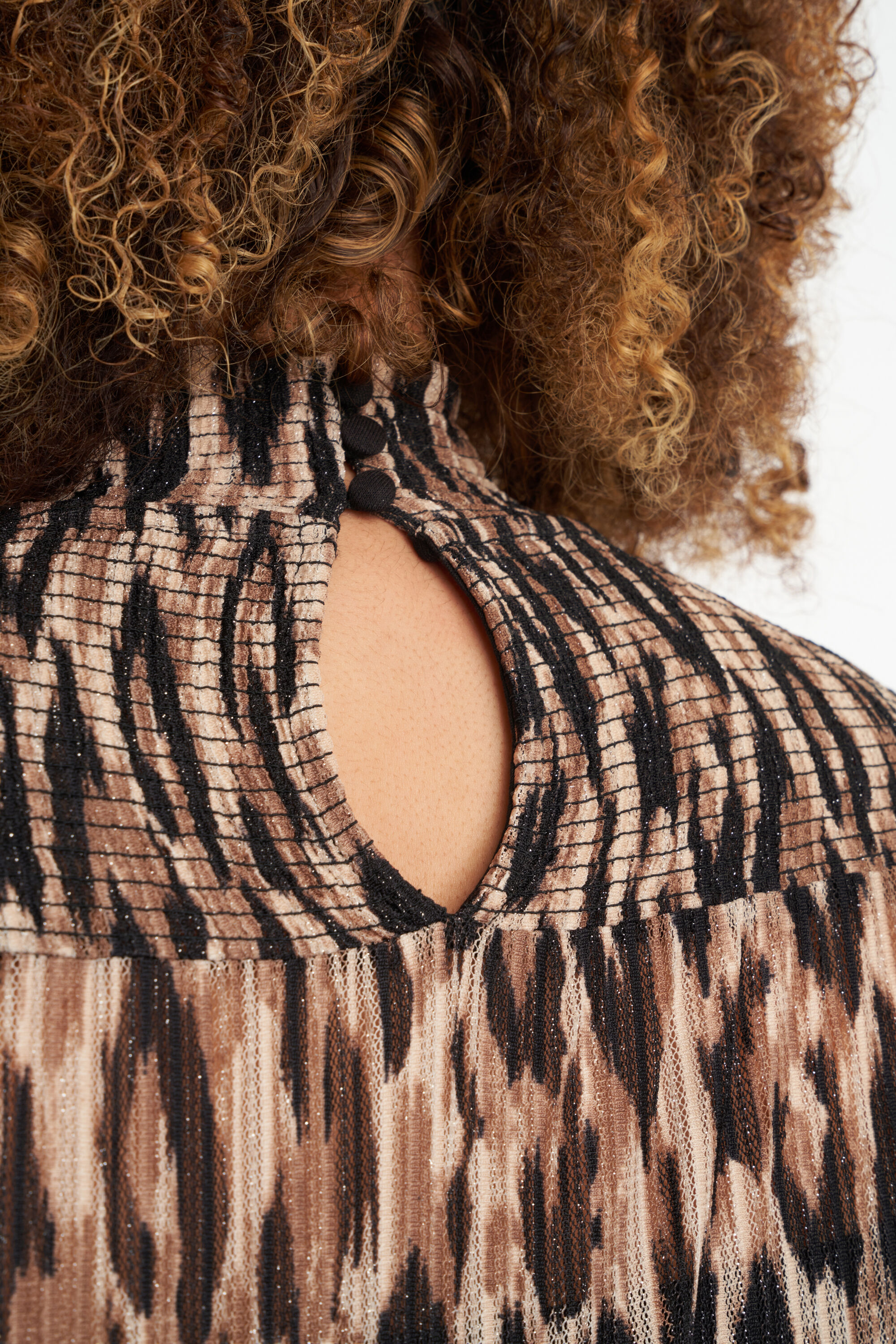 Semi-transparante top met print image number 5