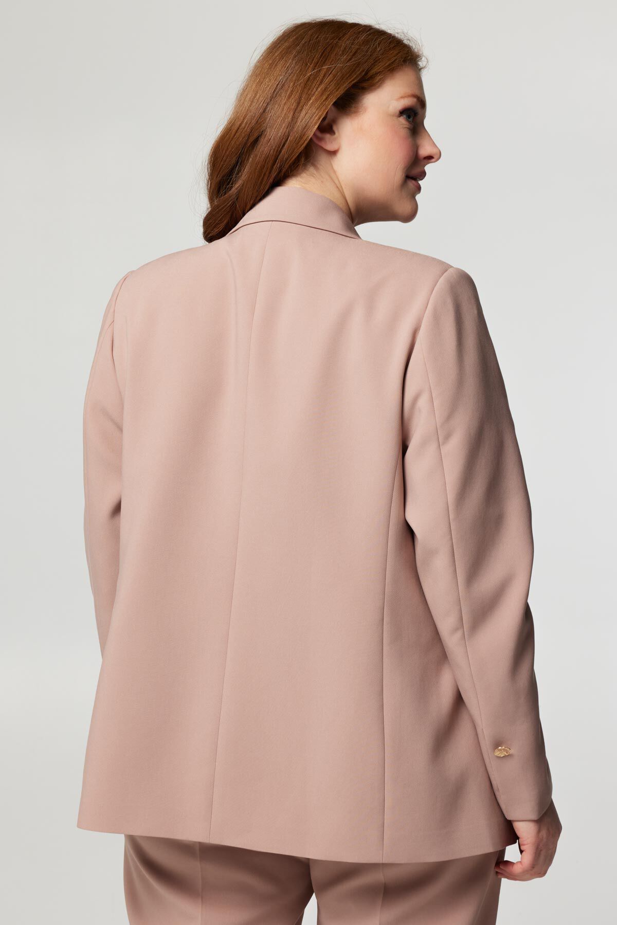 Ruimvallende blazer met gouden knoop image number 3