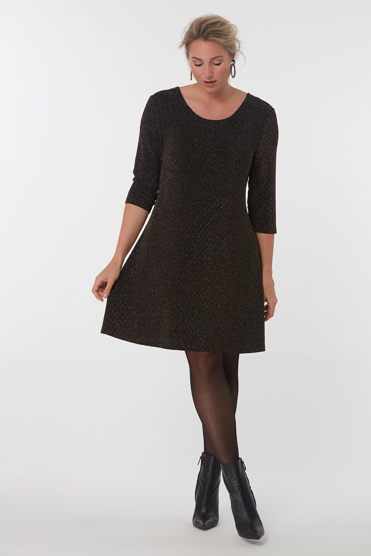 A-lijn jurk met kruisdetail image number 4