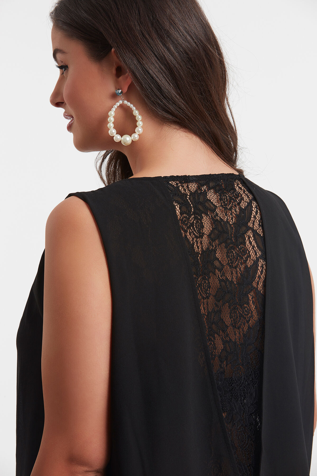 Maxi jurk met kanten details image number 3