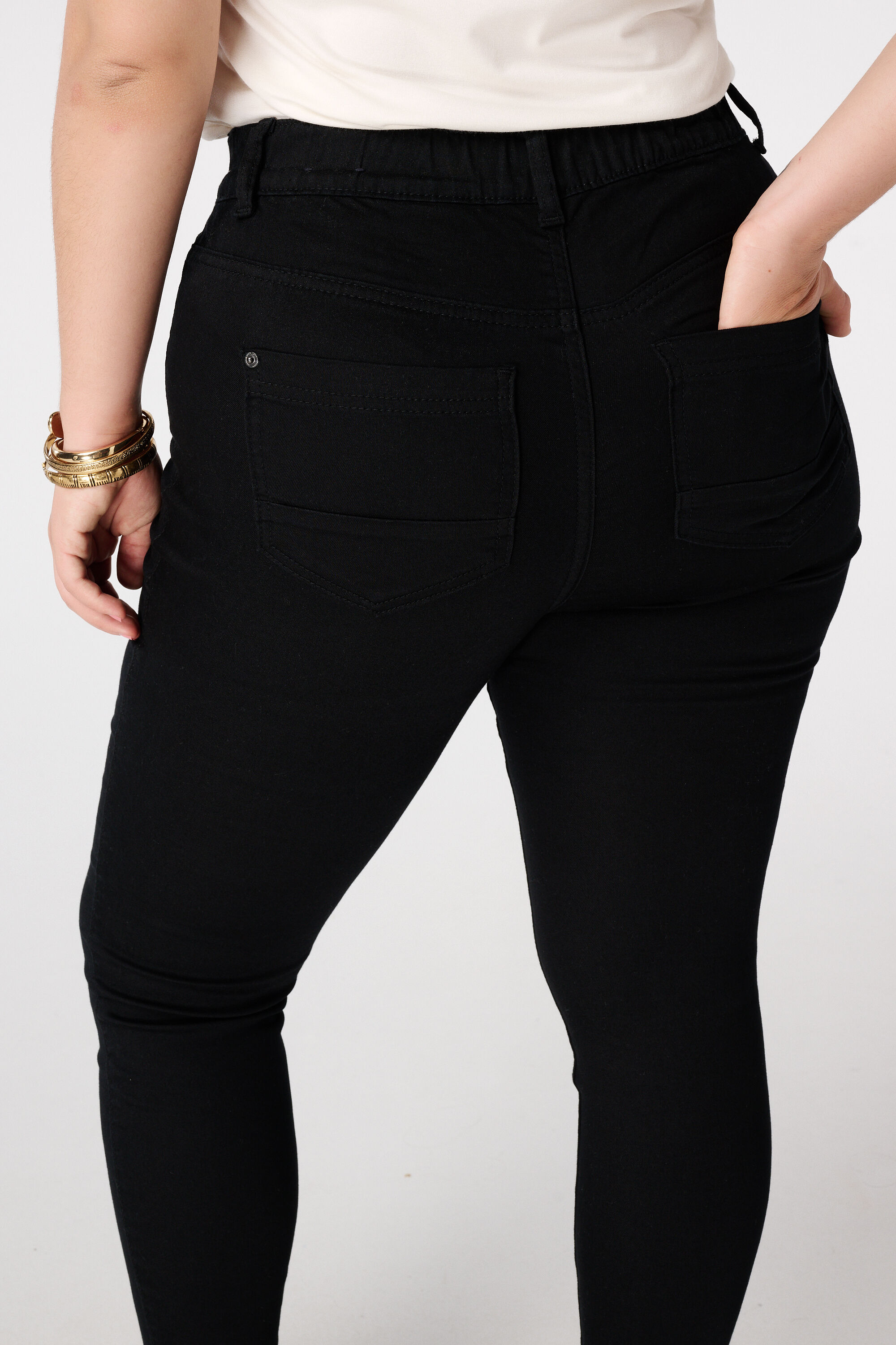 Tregging met denim look image number 4