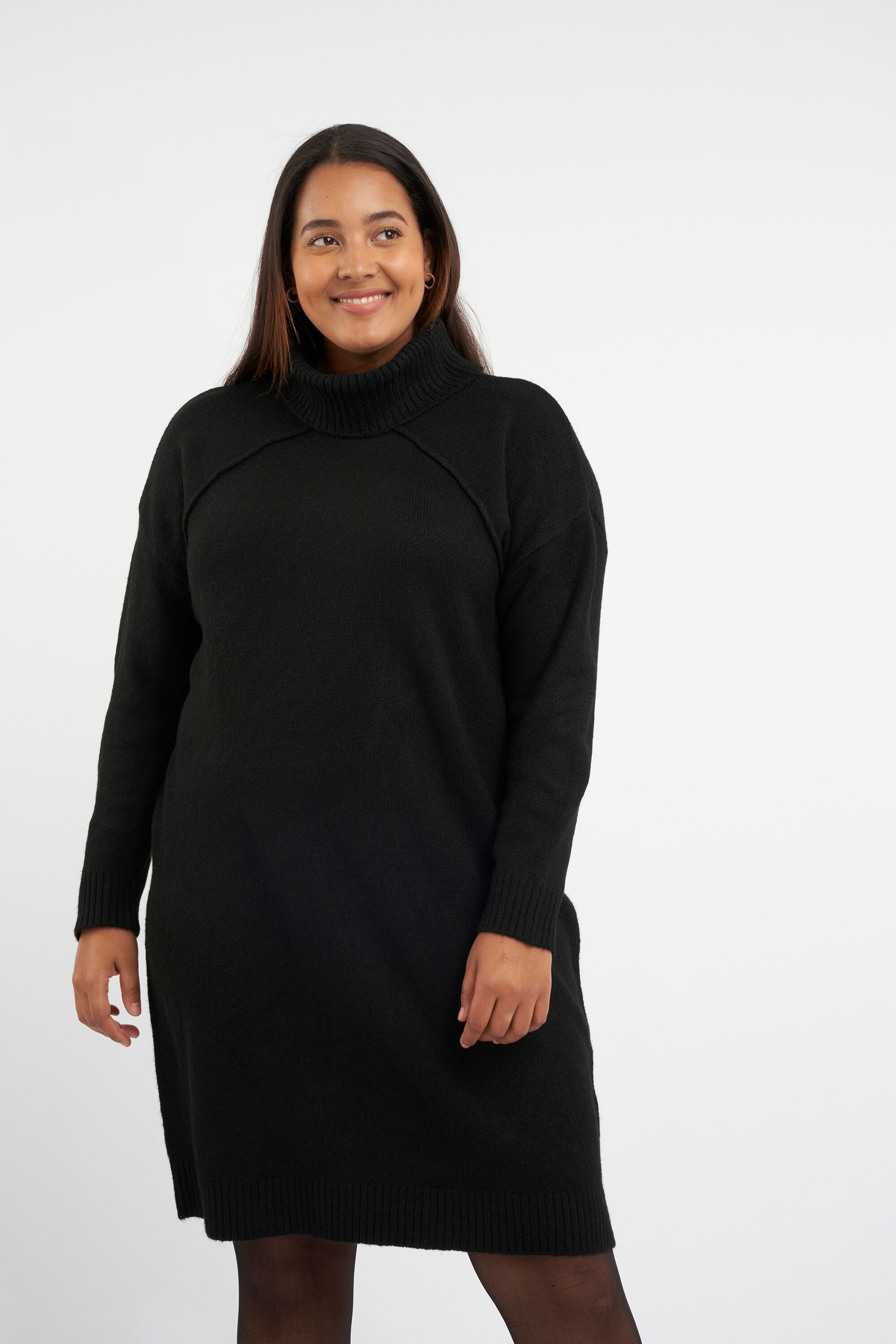 Zwarte col shop jurk dames