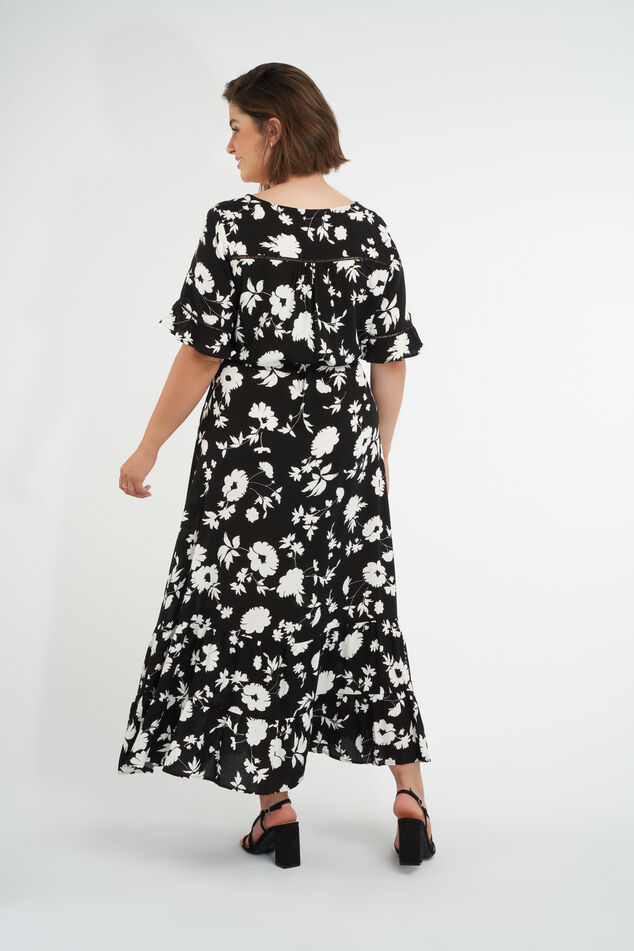 Lange jurk met print image number 4