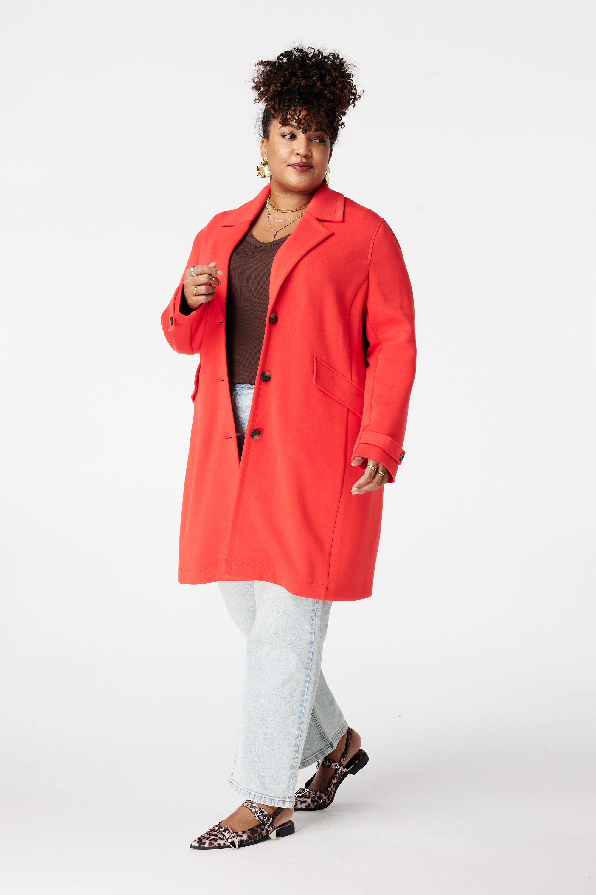 Mantel met knoopsluiting image number 5