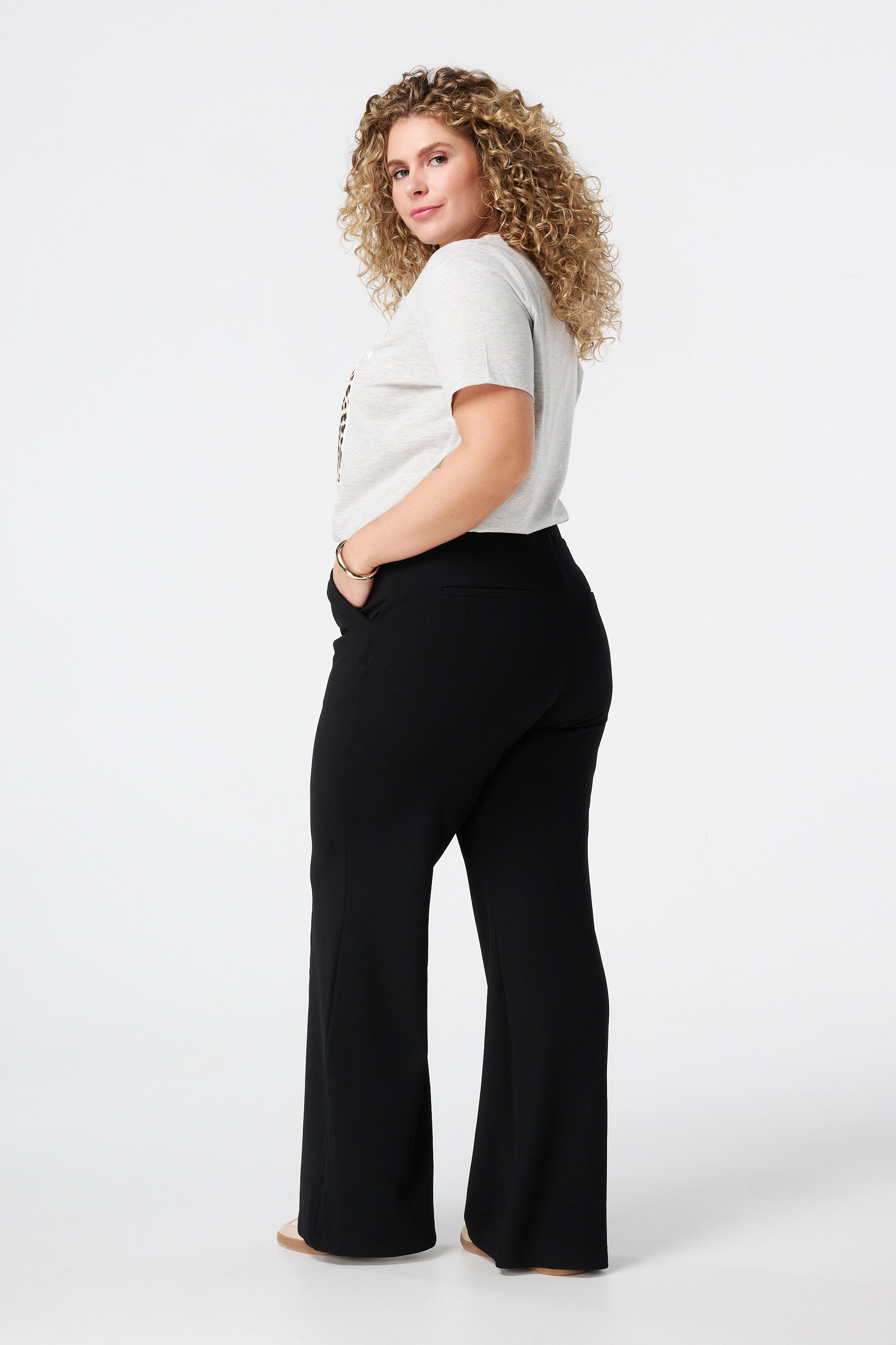 Pantalon met elastische taille image number 3