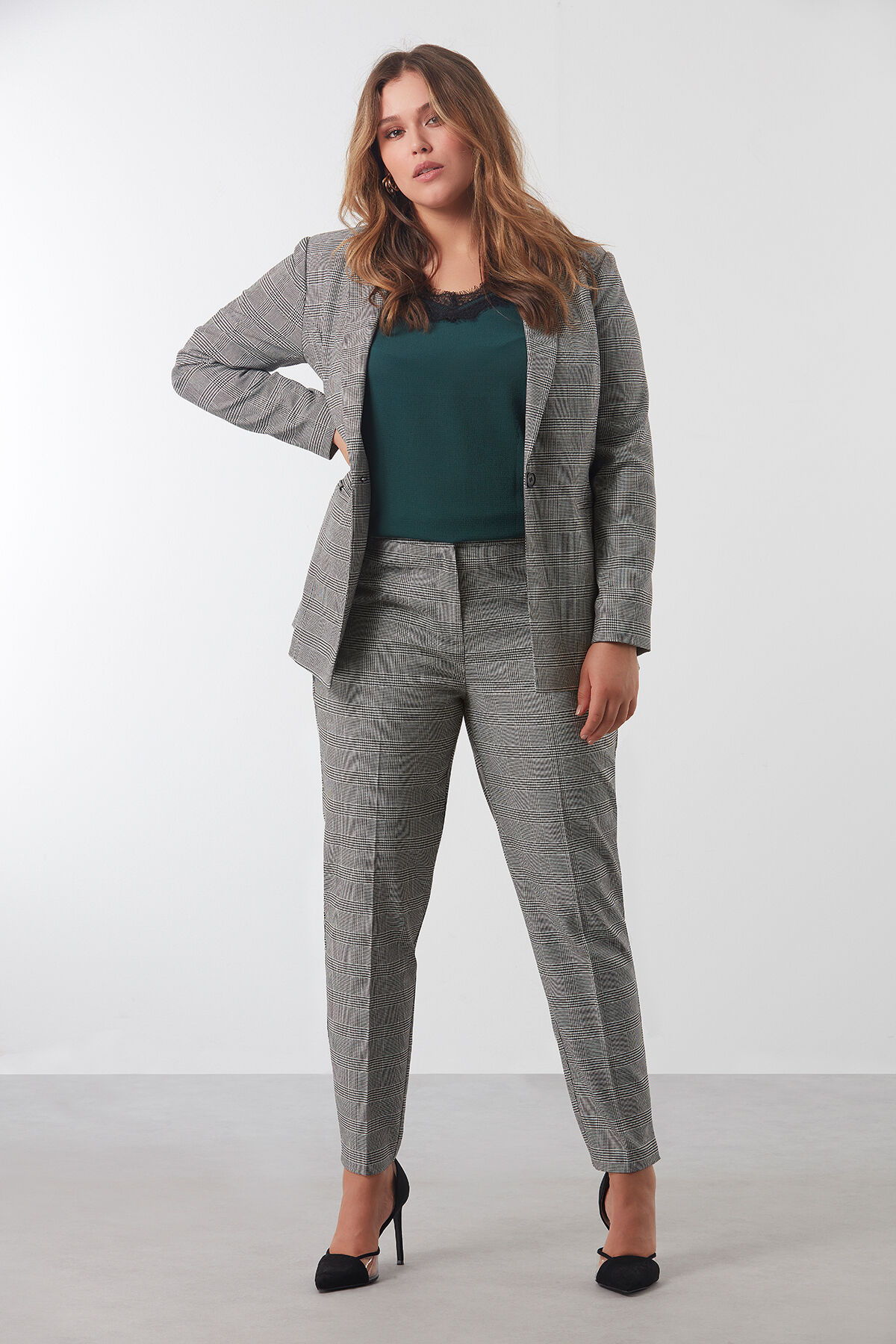 Geruite blazer image number 6