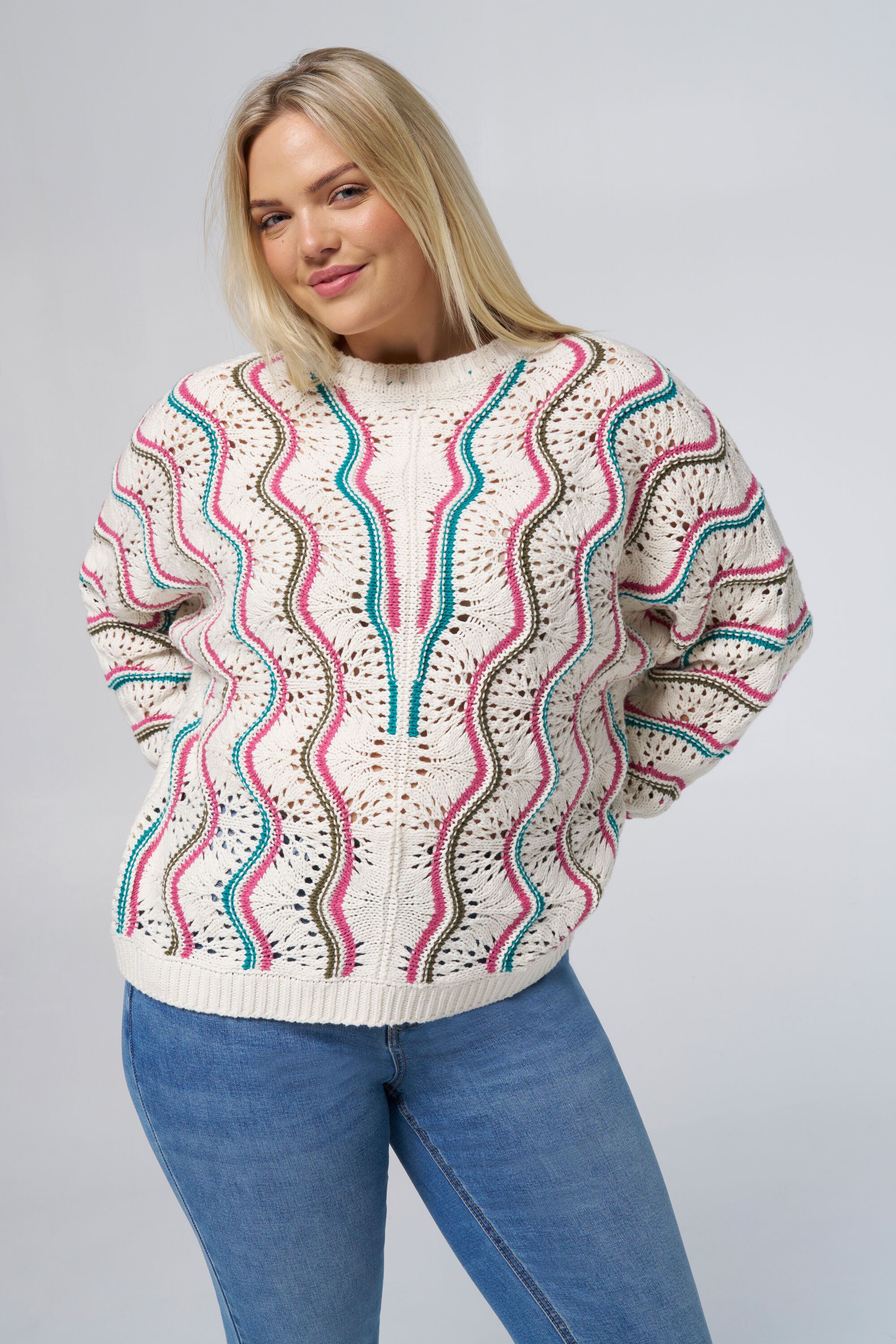 Gebreide trui met kleuren image number 5