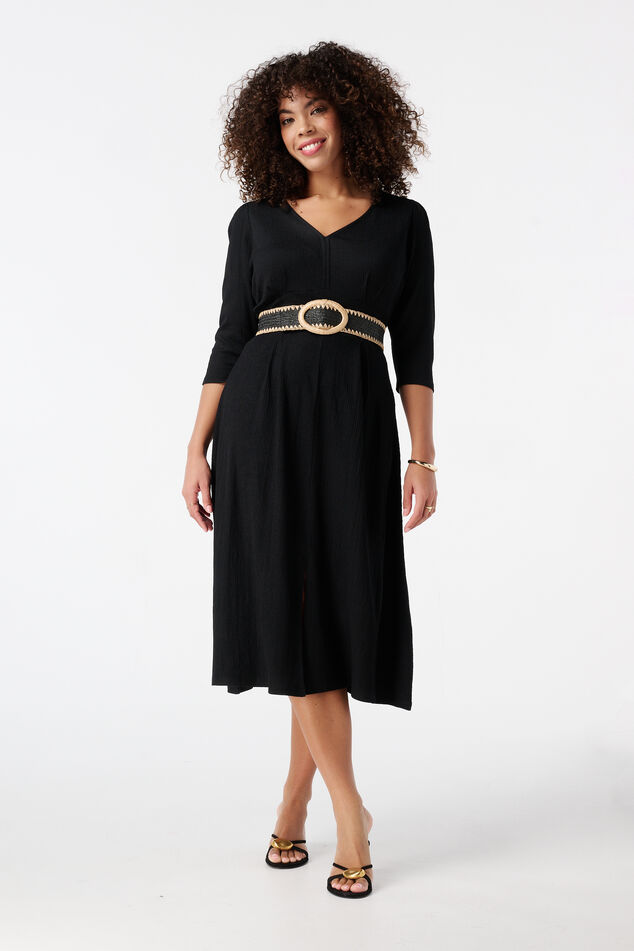 Midi jurk met structuur image number 5