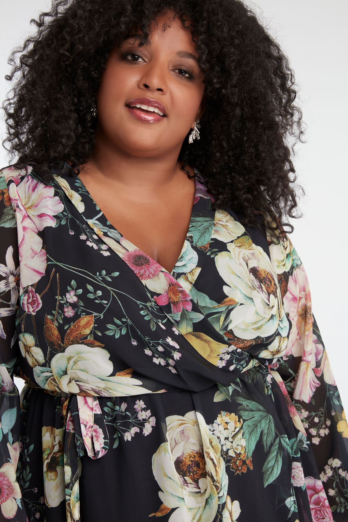 Wikkeljurk met bloemprint image number 4