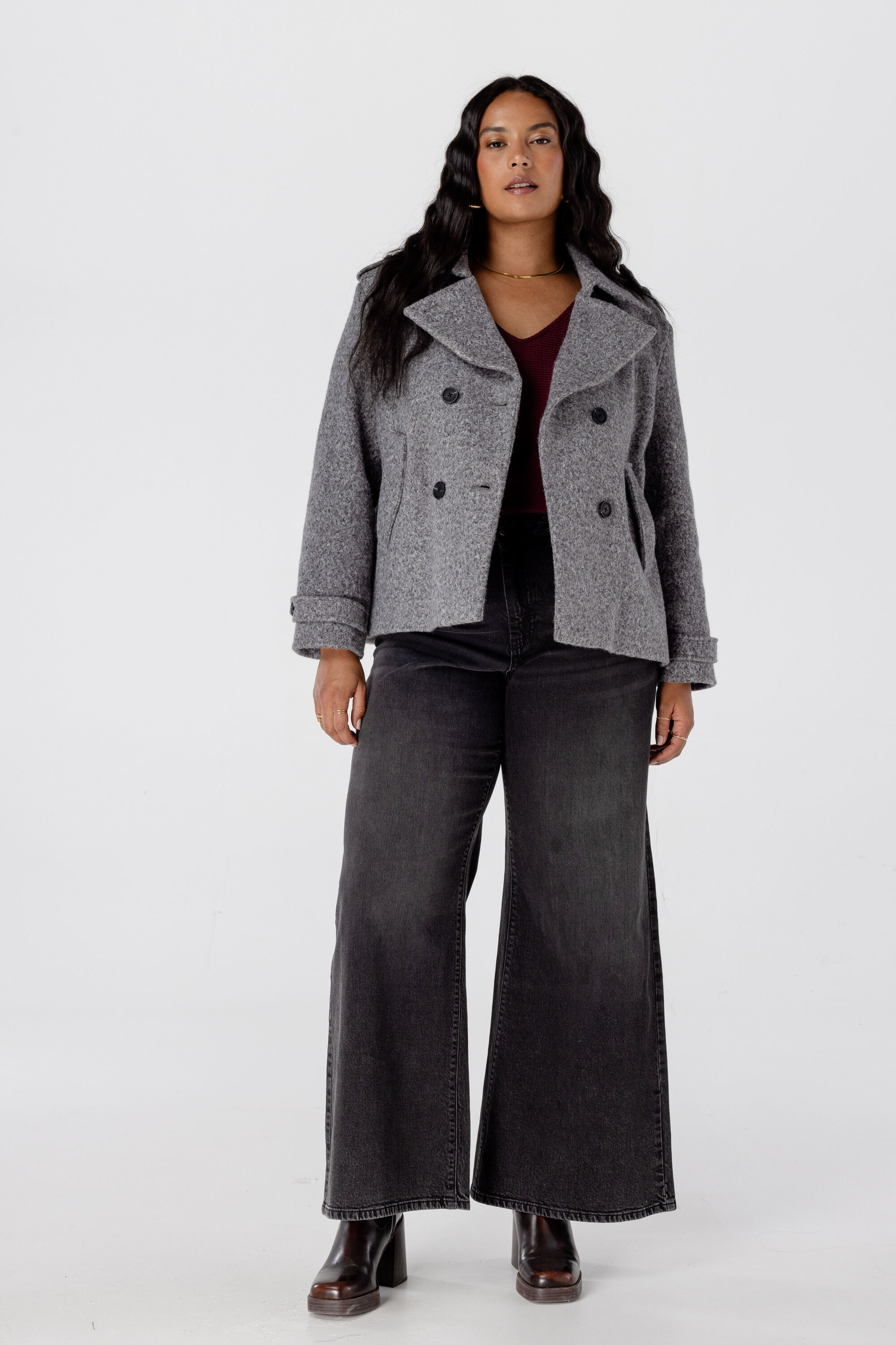 Korte double-breasted jas image number 6