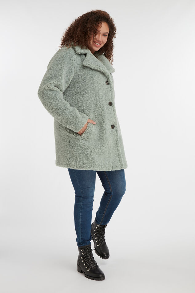 Zachte teddy jas image number 5