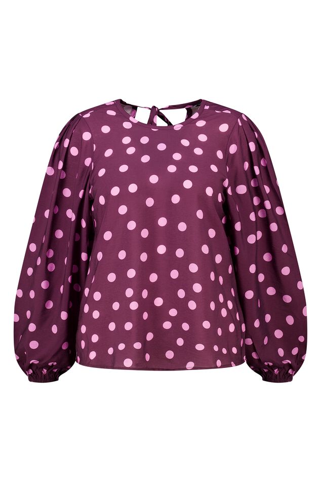 Polka dot blouse image number 1
