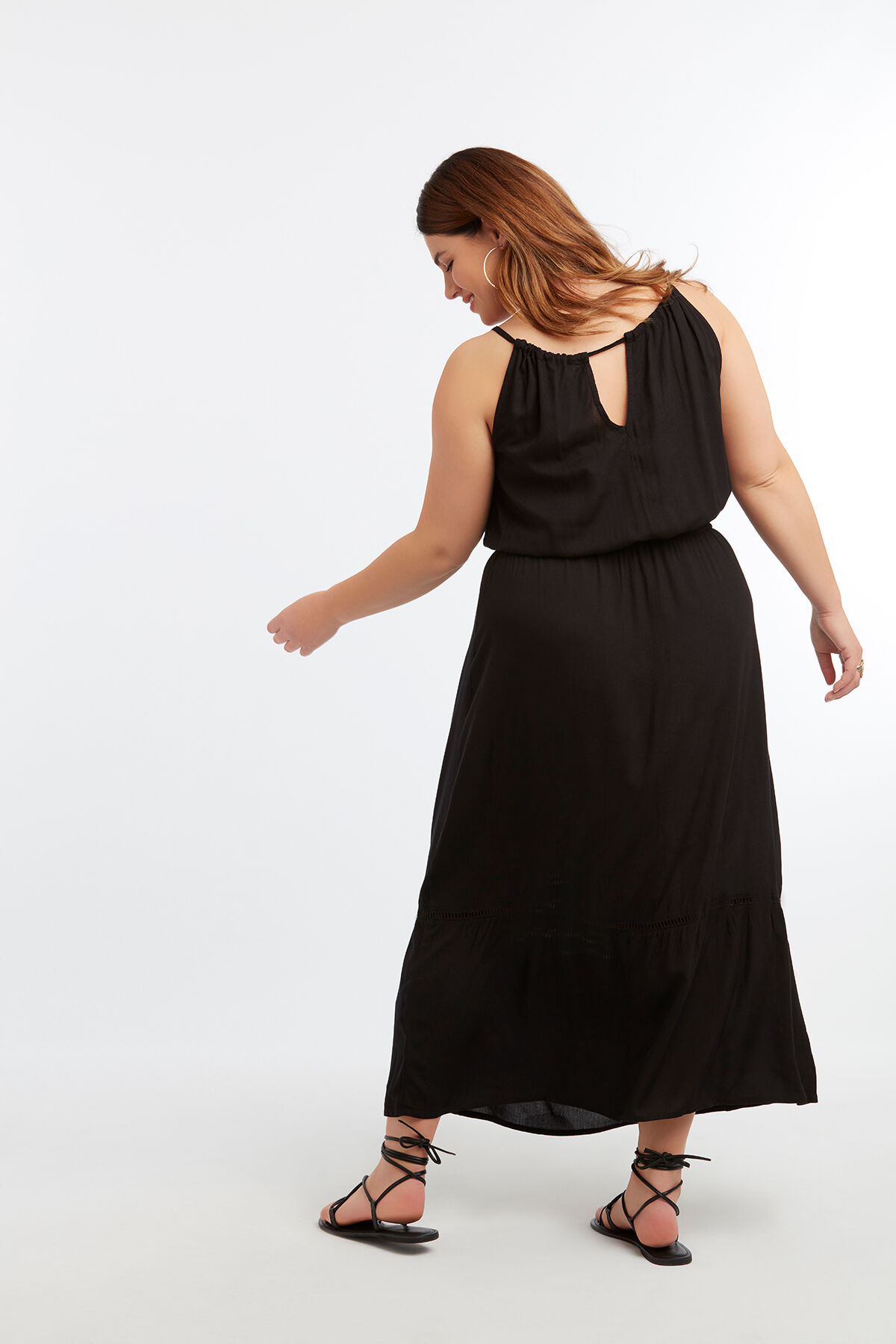 Lange jurk met embroidery image number 4