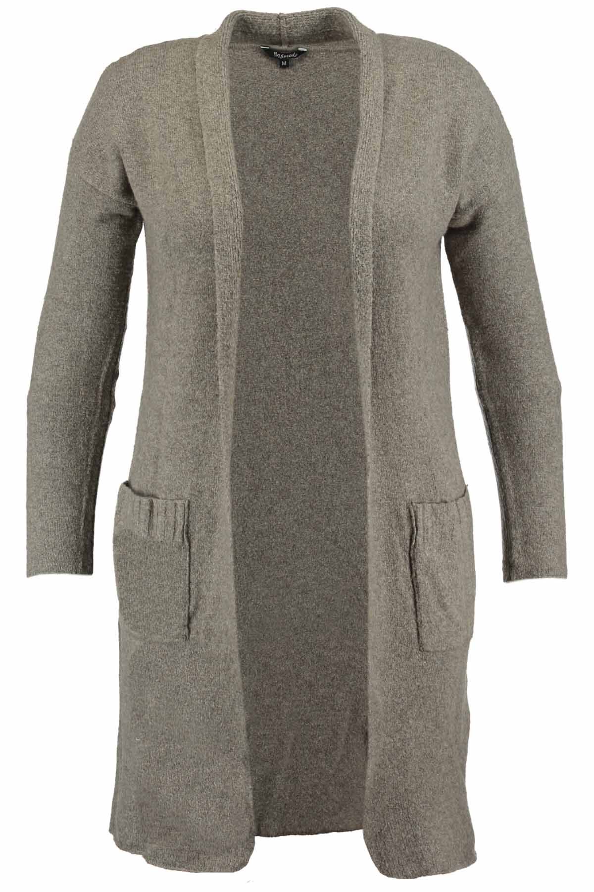 Lang gebreid vest  image number 1