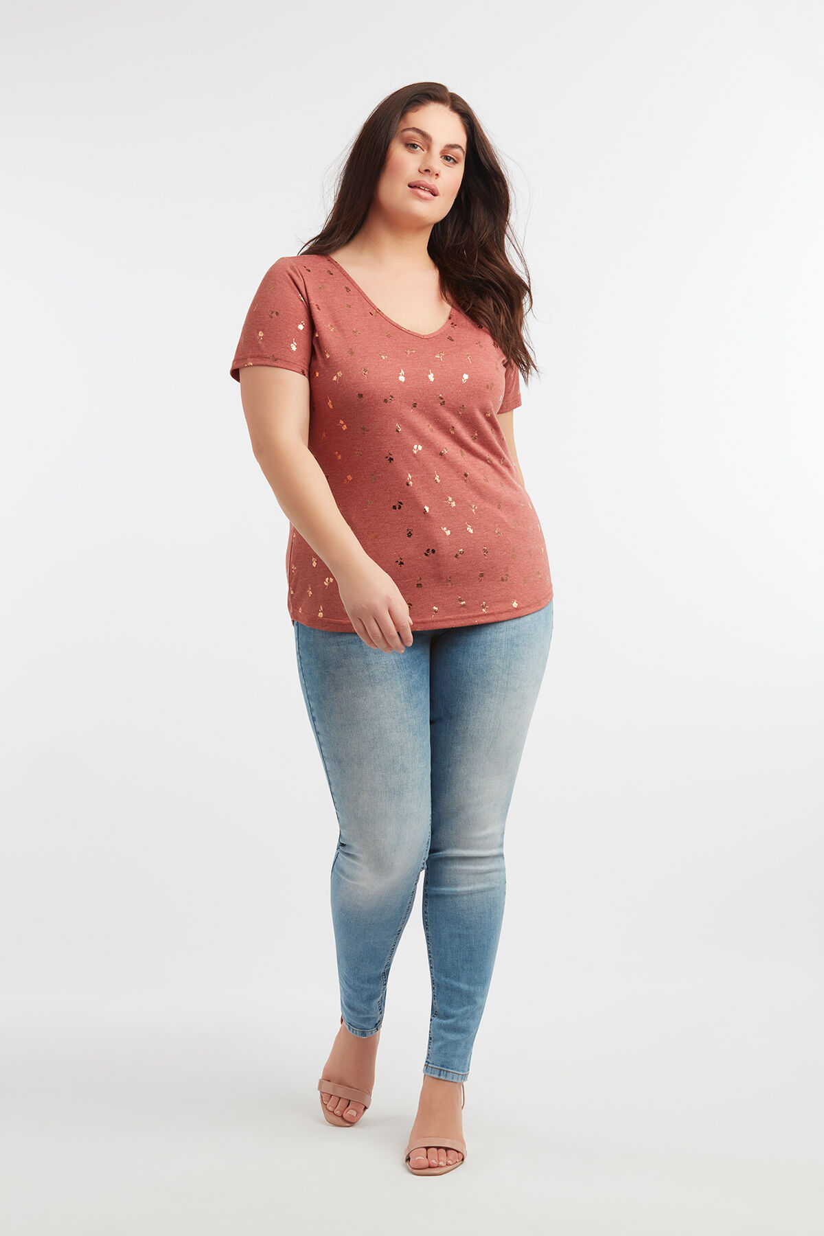 T-shirt met foil opdruk image number 3