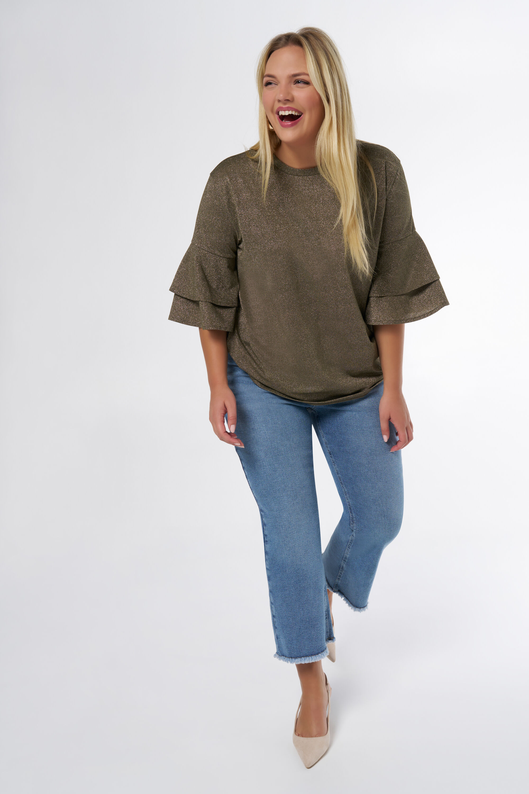 Top met volantmouwen image number 5