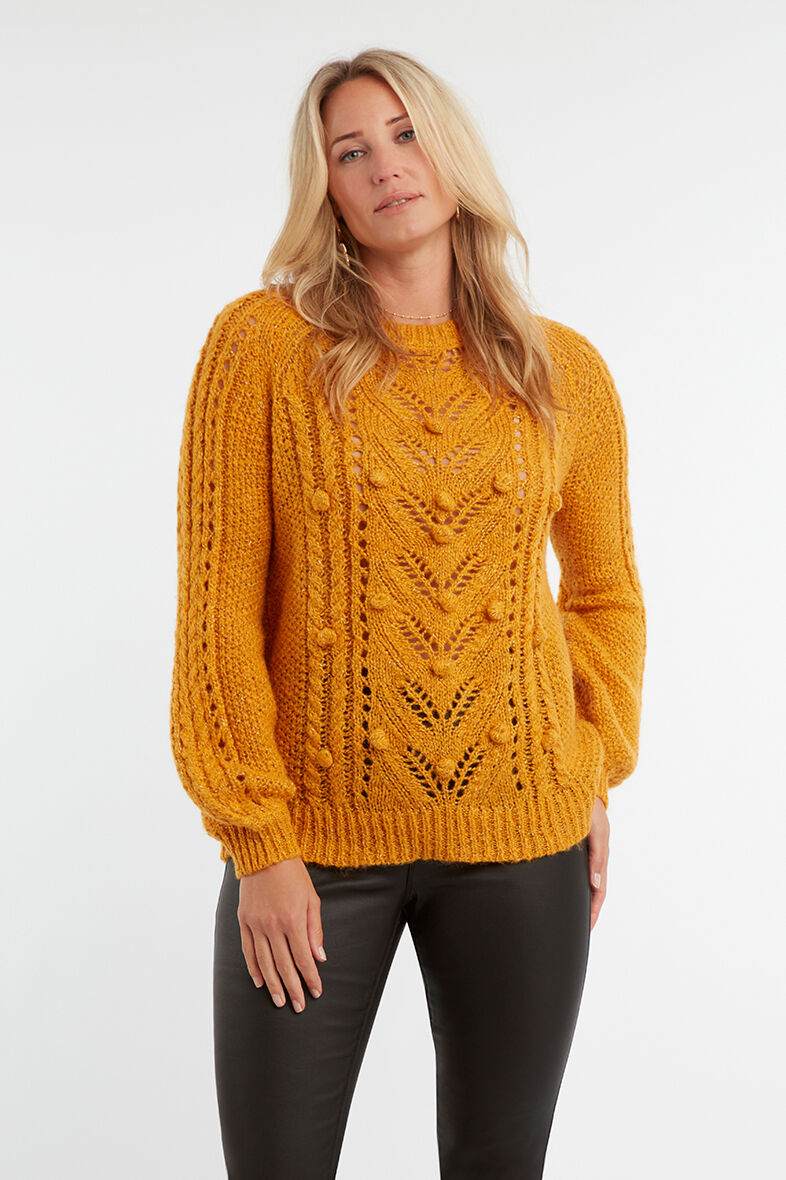 Gebreide trui met pompons image number 5