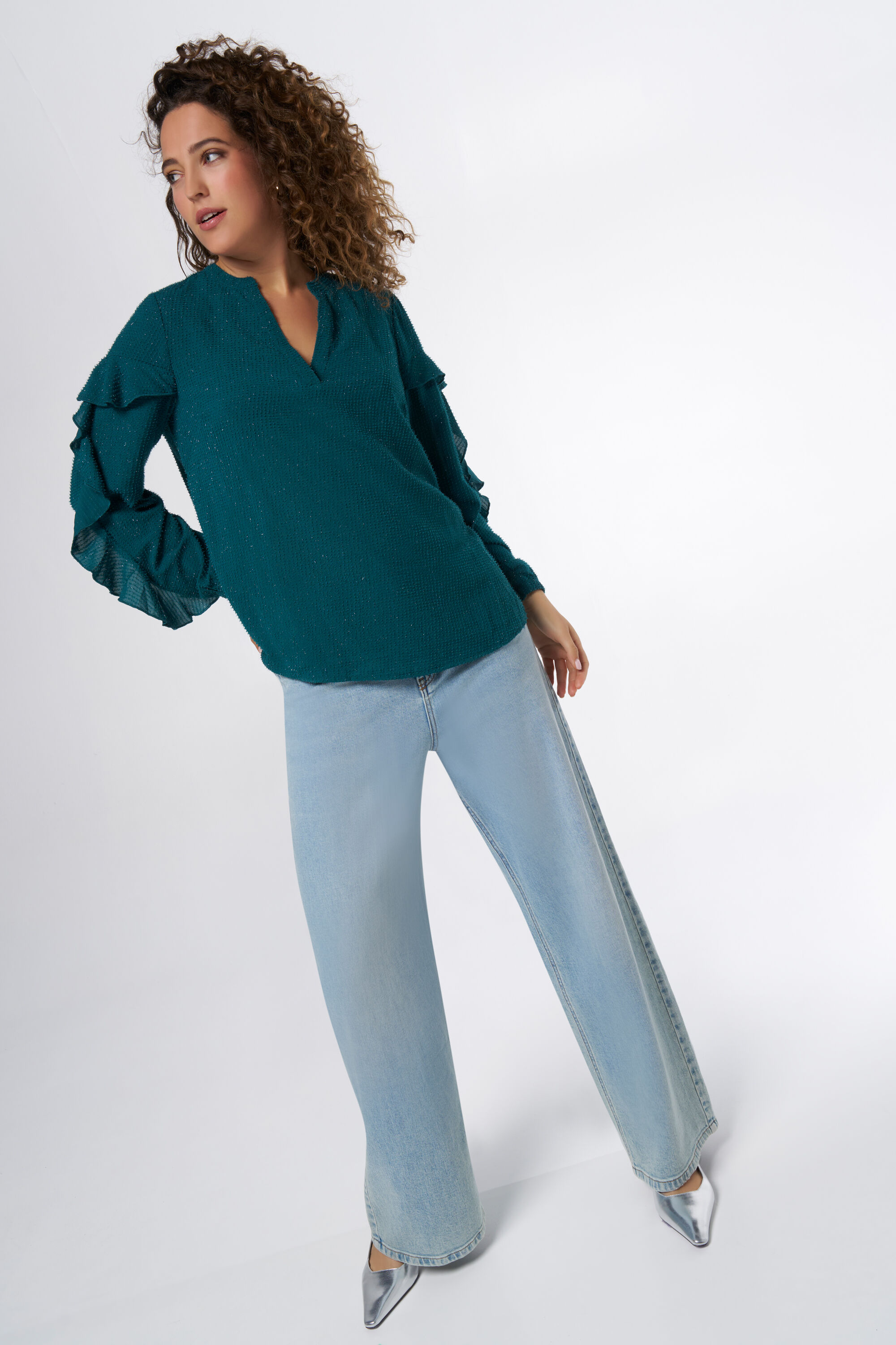 Blouse met volants image number 6