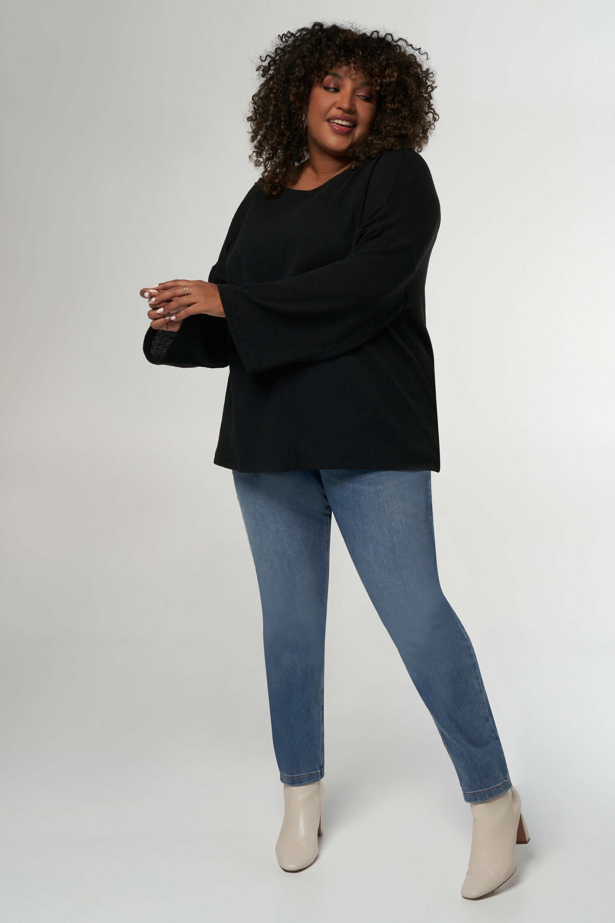 Top met lange uitlopende mouwen image number 5