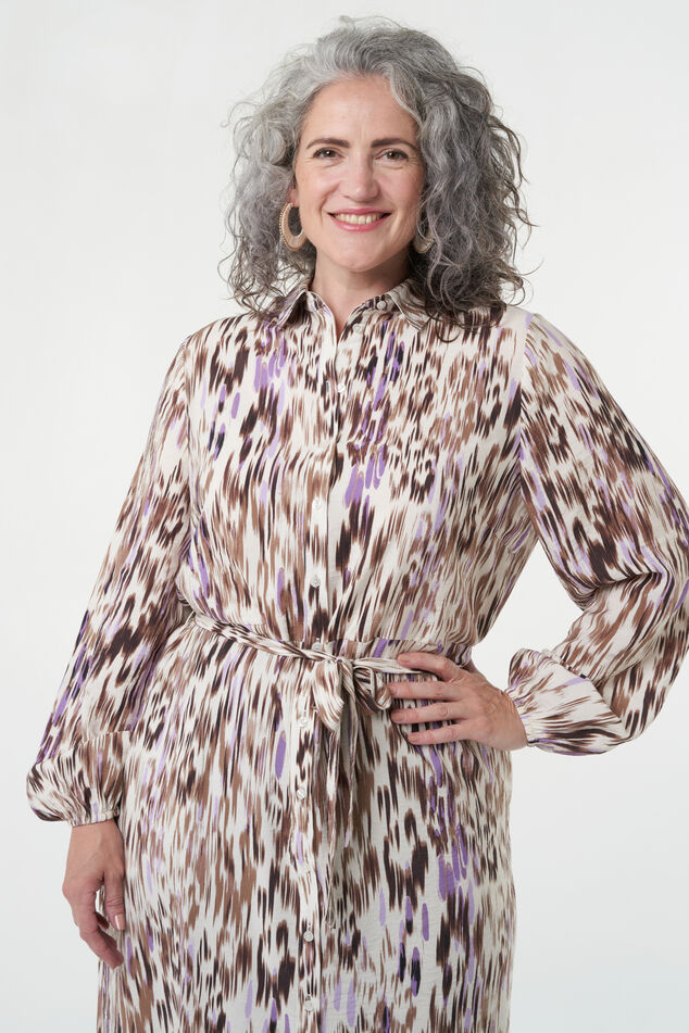 Maxi blouse jurk met print image number 4