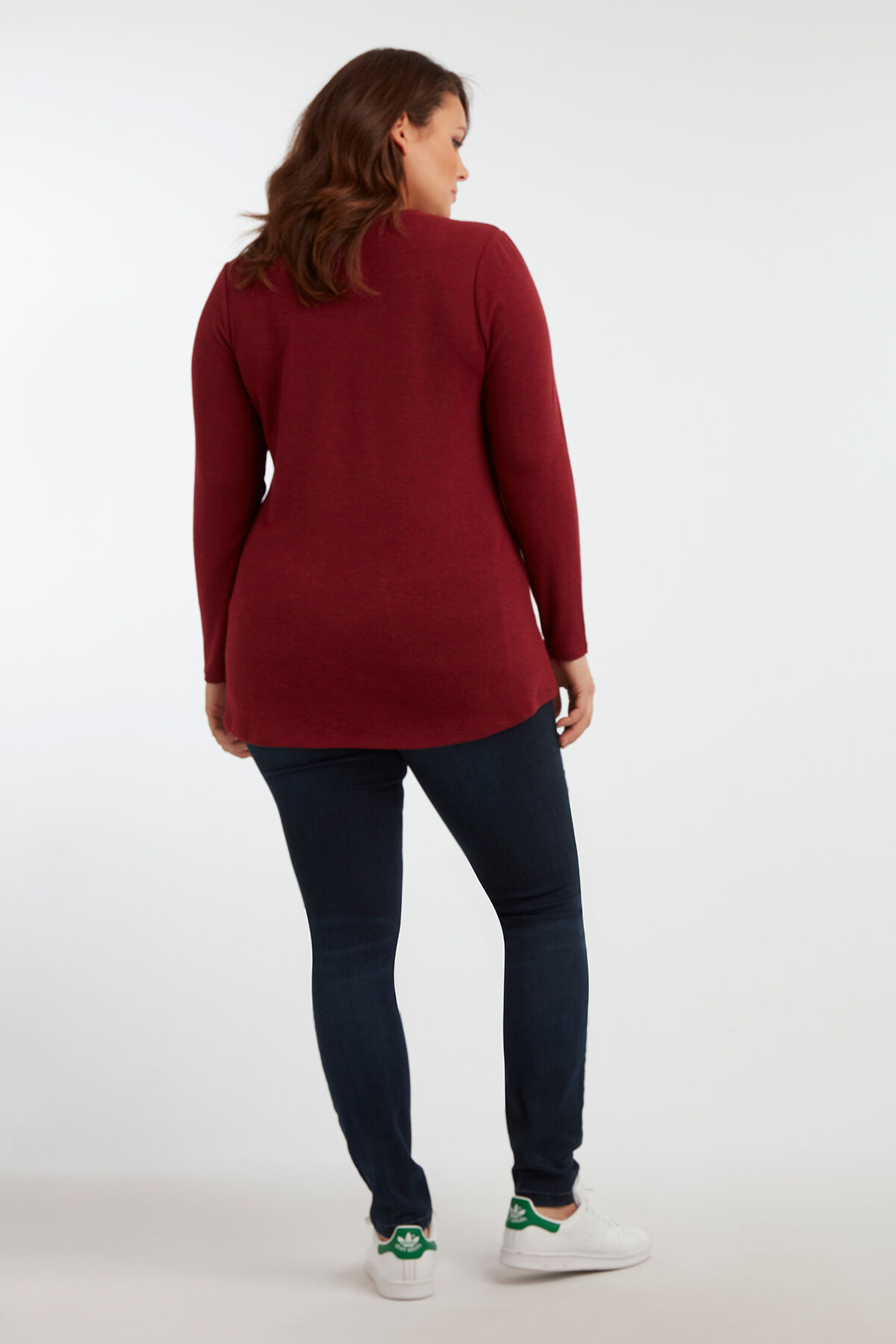 T-shirt met V-hals image number 4